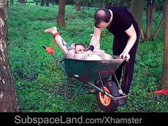 Kilo Sex presents: Young slave get tied up and fucked in the garden