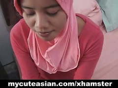 Kilo Sex presents: Asian amateur in head scarf sucks then fucks