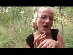 Kilo Sex presents: Hot german blonde with glasses outdoor