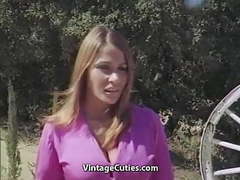 Kilo Sex presents: Sexy blonde girl fucks a boy (1960s vintage)
