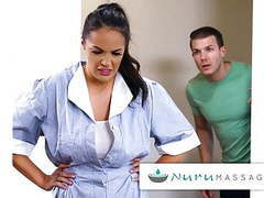 Kilo Sex presents: Nurumassage hot maid discovers nuru with young lad