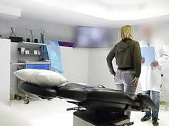 Kilo Sex presents: Gynecologist bangs his patient while boyfriend waits outside, Blonde, Blowjob, Cumshot, Hidden Camera, Teen, Spanish, Doggy Style, Big Natural Tits, Friends, Patient, Cowgirl, Man, Boyfriend, FAKings, Guy, Lucky, Bang, Wait, Sure