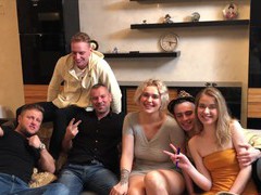 Kilo Sex presents: Group fucking on the sofa with tattooed eva stone & yara phoenix