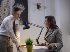 Kilo Sex presents: Rebecca volpetti wearing nylon stockings getting fucked hard