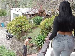 Kilo Sex presents: Horny gardener fucks the latina samantha's pussy - porn in spanish