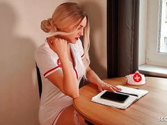 Kilo Sex presents: German nurse lauren help guy with sex to get a sperm sample