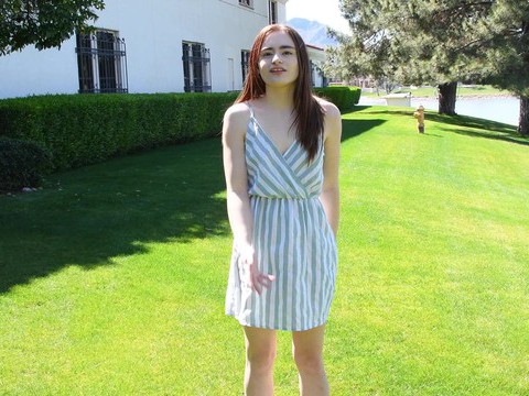 Kilo Sex presents: Outdoors amateur video of adorable reese taking off her dress