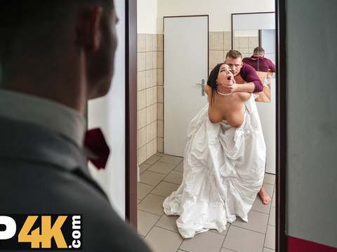Kilo Sex presents: Vip4k. wife gets her hairy vagina licked and penetrates in the wc