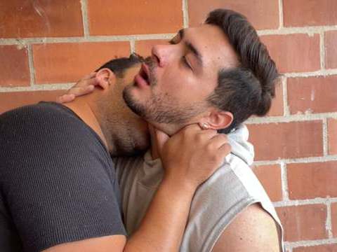 Kilo Sex presents: Stepfather and stepson fuck hard and bareback on the terrace of the house hidden from their stepmom with a view of the city
