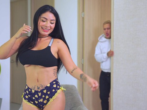 Kilo Sex presents: Brunette alejandra palacios with hot ass sucking a hard cock