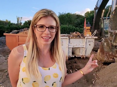 Kilo Sex presents: Outdoors video of sexy blonde wife cory chase with glasses