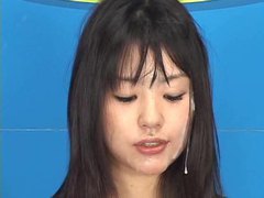 Kilo Sex presents: Shocked tv weathergirl facial on live tv