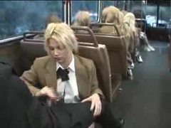 Kilo Sex presents: Naughty schoolgirl suck and stroke on the bus