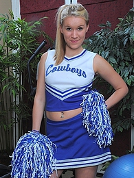 KiloSex presents: Cheerleader Kristi Kay drops pompoms and gets naked