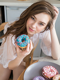 KiloSex presents: If you are a fan of skinny girls, check out how this cute little doll poses and teases totally naked in the kitchen.