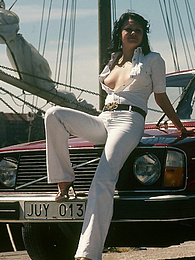 KiloSex presents: Outdoor hot raunchy classic fuck in the car and on the car