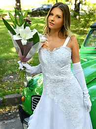 KiloSex presents: Naughty bride Rebecca Volpetti takes a photographer assistant's stiff dick