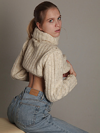 KiloSex presents: Very shy and modest teen girl gets undressed showing off her fresh and natural naked body