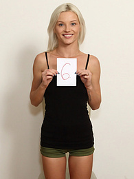 KiloSex presents: Blond hungarian teen Zazie Skymm gets completely naked during a solo shoot