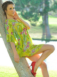 KiloSex presents: Beautiful american cutie Malena Morgan flaunts her sexy butt and plays with a vibrator outdoors