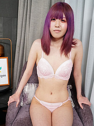 KiloSex presents: Asian girl Shiori Fujimori displays her petite tiny tits and unveils her complete nakedness in a solo